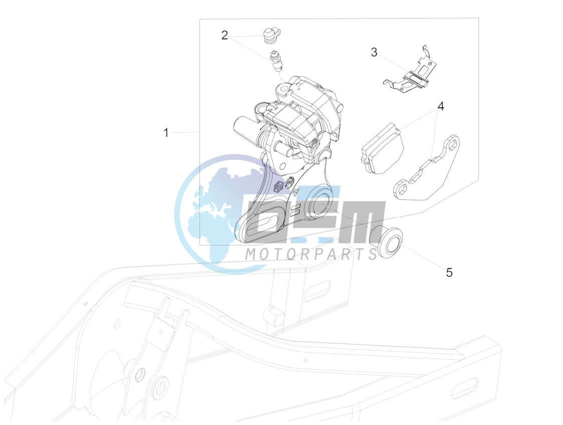 Rear brake caliper