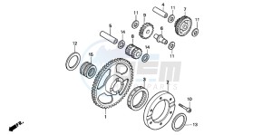 NX500 DOMINATOR drawing STARTING CLUTCH