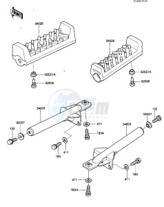 KLF 185 A [BAYOU 185] (A1-A1A) [BAYOU 185] drawing FOOTRESTS