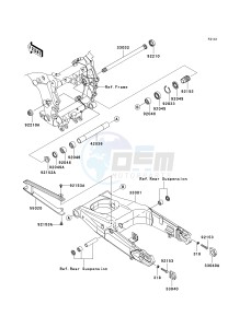 ZX 1400 A [NINJA ZX-14] (A6F-A7FA) A7FA drawing SWINGARM