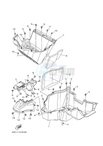 YXZ1000ES YXZ10YMSH YXZ1000R EPS SPECIAL EDITION (2HCF) drawing STAND & FOOTREST