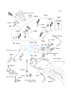 VN 2000 E [VULCAN 2000 CLASSIC] (6F-7F) E7F drawing IGNITION SWITCH_LOCKS_REFLECTORS