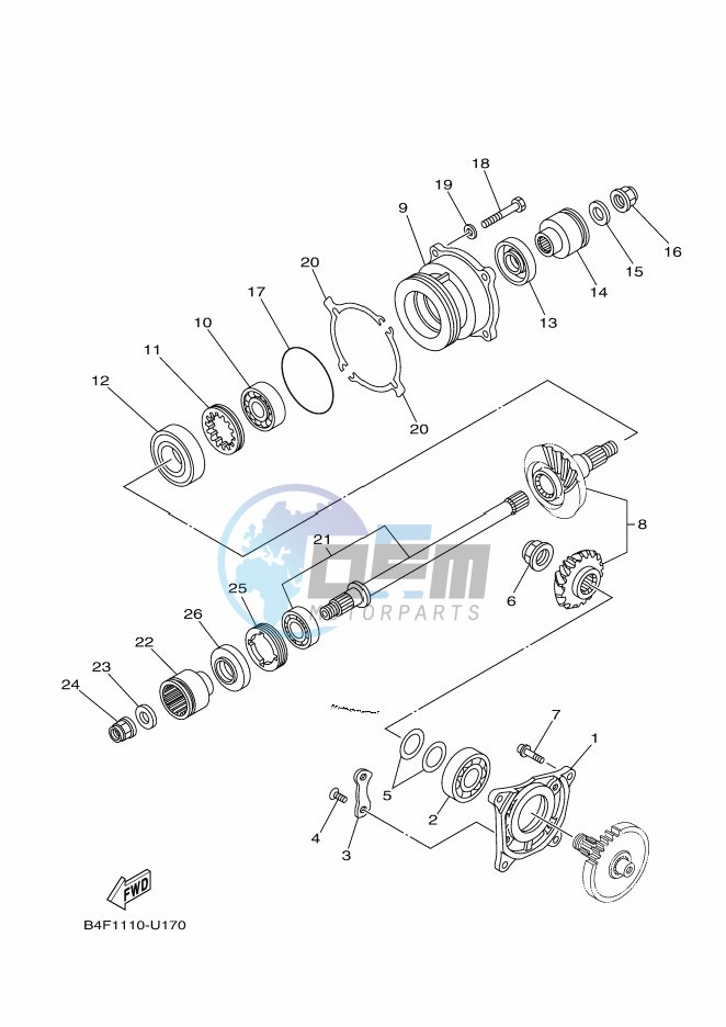 MIDDLE DRIVE GEAR