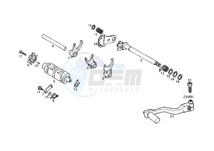 SENDA SM - 125 drawing SHIFT CAM-FORK