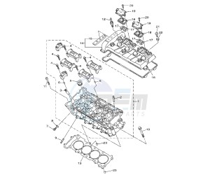 XJ6-FA DIVERSION ABS 600 drawing CYLINDER HEAD