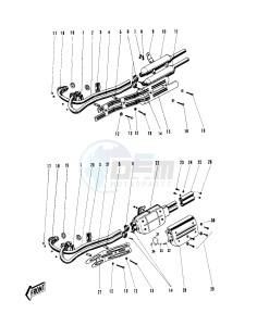 W1 W2 TT SS [COMMANDER) (TT-SS ) 650 [COMMANDER) drawing MUFFLERS -- W2TT- -