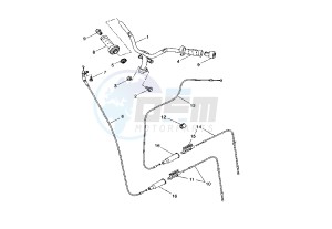 YQ AEROX 50 drawing STEERING HANDLE- CABLE