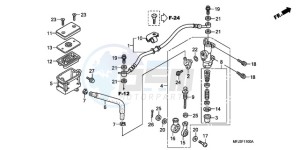 CBR600RRA Australia - (U / 2U) drawing REAR BRAKE MASTER CYLINDER (CBR600RR)