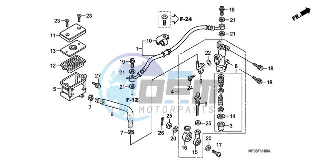 REAR BRAKE MASTER CYLINDER (CBR600RR)