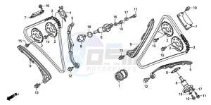 ST1300A drawing CAM CHAIN/TENSIONER