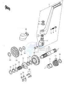 KX 250 A [KX250] (A6-A7) [KX250] drawing KICKSTARTER MECHANISM