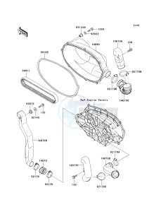 KVF 400 A [PRAIRIE 400 4X4] (A2) [PRAIRIE 400 4X4] drawing CONVERTER COVER_DRIVE BELT