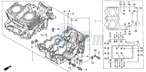 CB500 drawing CRANKCASE