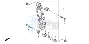 TRX420FE FOURTRAX ES drawing REAR CUSHION