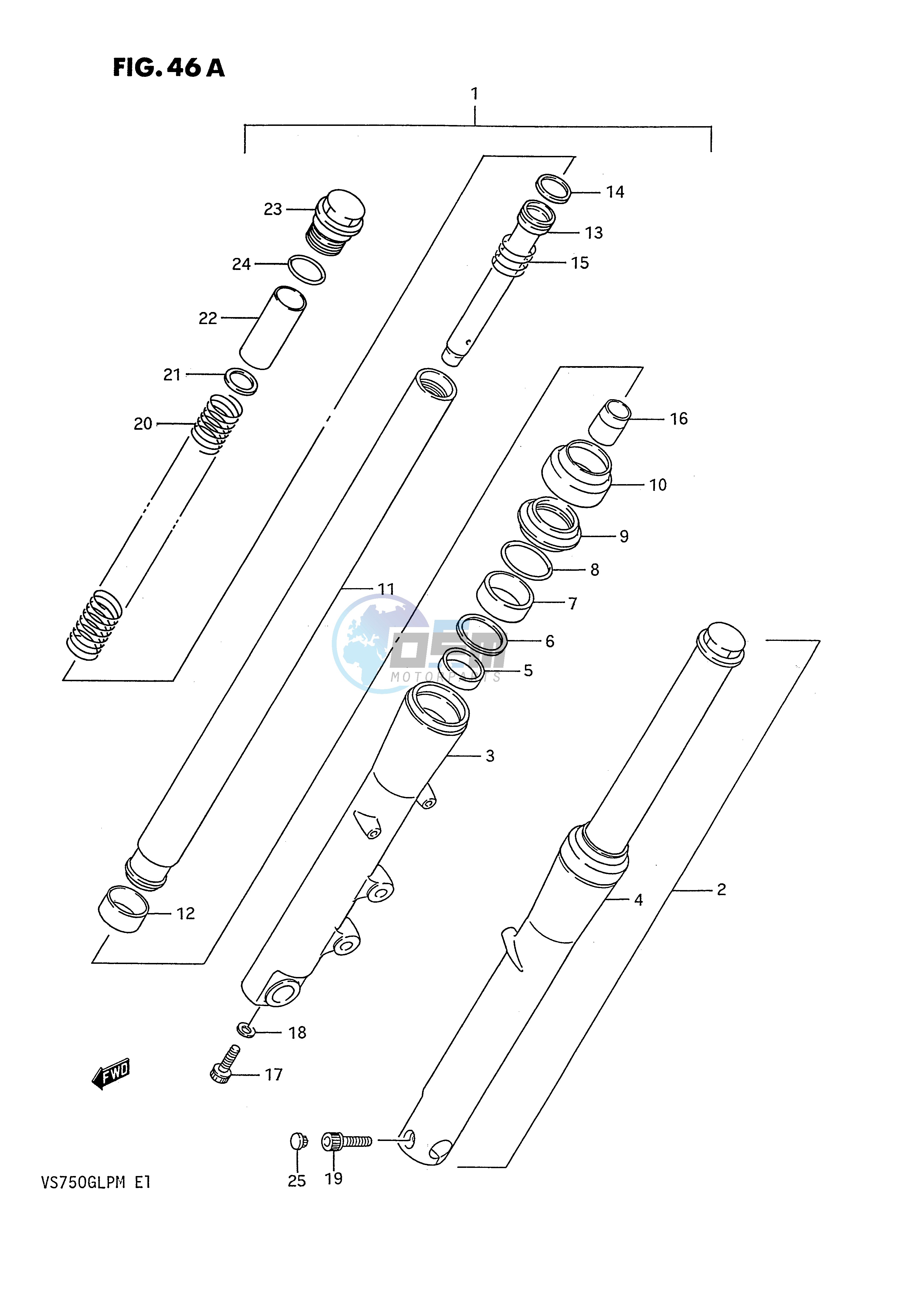 FRONT FORK (MODEL J K L M)