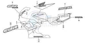 CBR900RR FIRE BLADE drawing STRIPE/MARK (3)