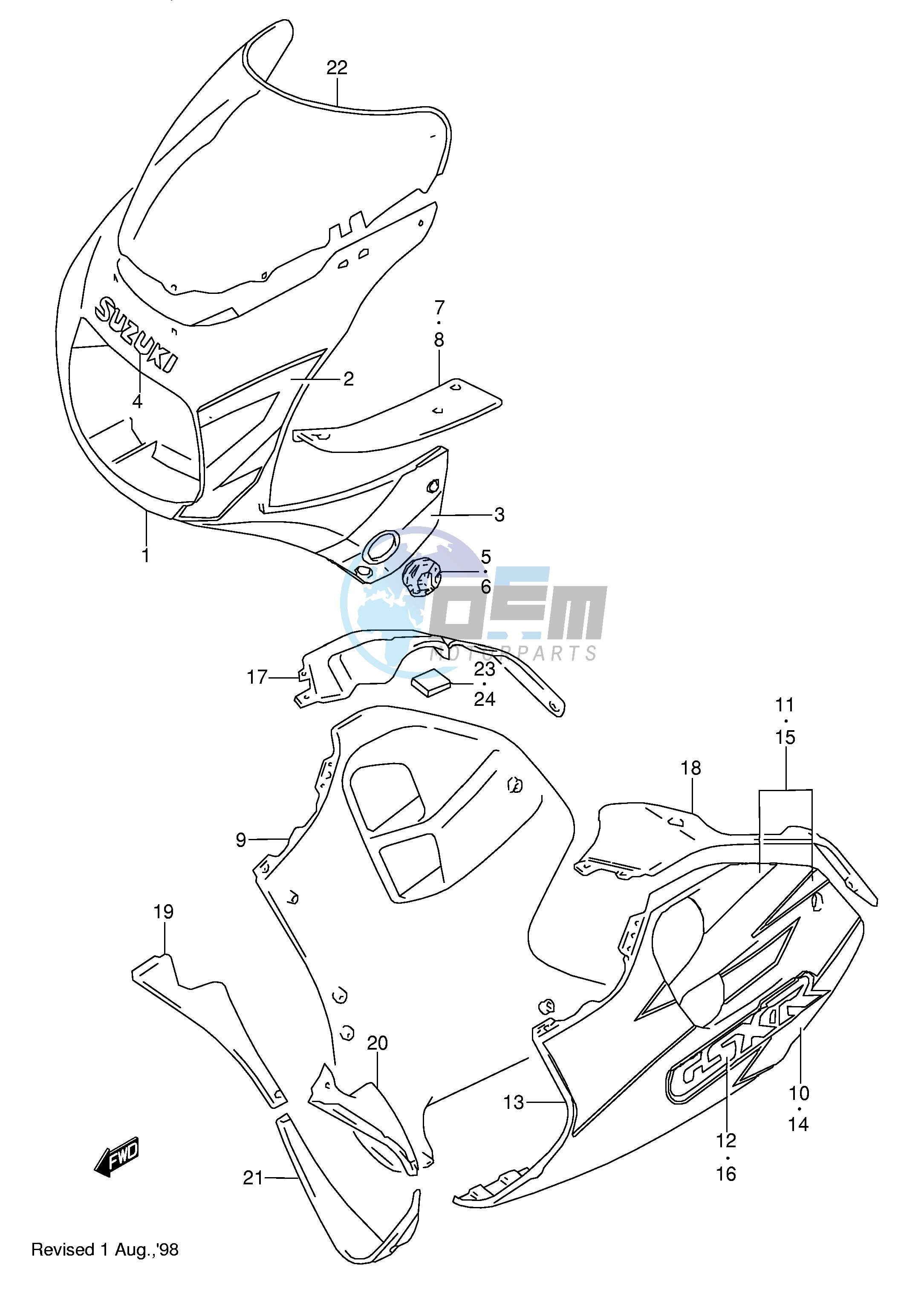 COWLING BODY (MODEL V W)