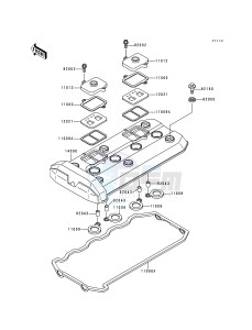 ZR 1100 C [ZRX1100] (C3-C4) drawing CYLINDER HEAD COVER