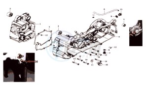 HD 200 drawing CRANKCASE RIGHT / START MOTOR