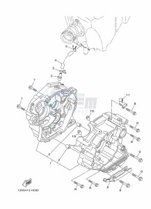 YBR125ESD (3D9B) drawing CRANKCASE