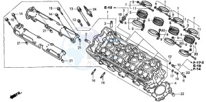 CB600F2 HORNET S drawing CYLINDER HEAD