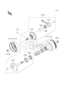 KLX 110 A (A1-A4) drawing CRANKSHAFT-- A2 - A4- -