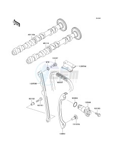 ZX 1200 A [NINJA ZX-12R] (A1) [NINJA ZX-12R] drawing CAMSHAFT-- S- -_TENSIONER