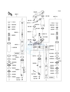 VN 900 B [VULCAN 900 CLASSIC] (6F-9F) B7F drawing FRONT FORK--  - JKAVN2B1 7A015508- -