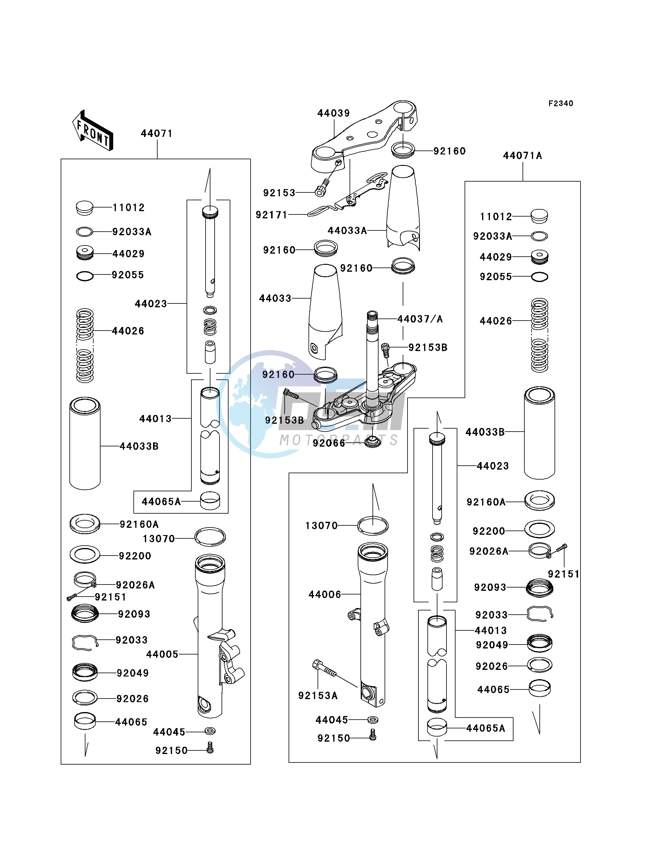 FRONT FORK--  - JKAVN2B1 7A015508- -