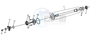 QUADRAIDER 600 drawing DRIVE SHAFT