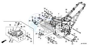 CRF1000G CRF1000 - Africa Twin Europe Direct - (ED) drawing FRAME BODY