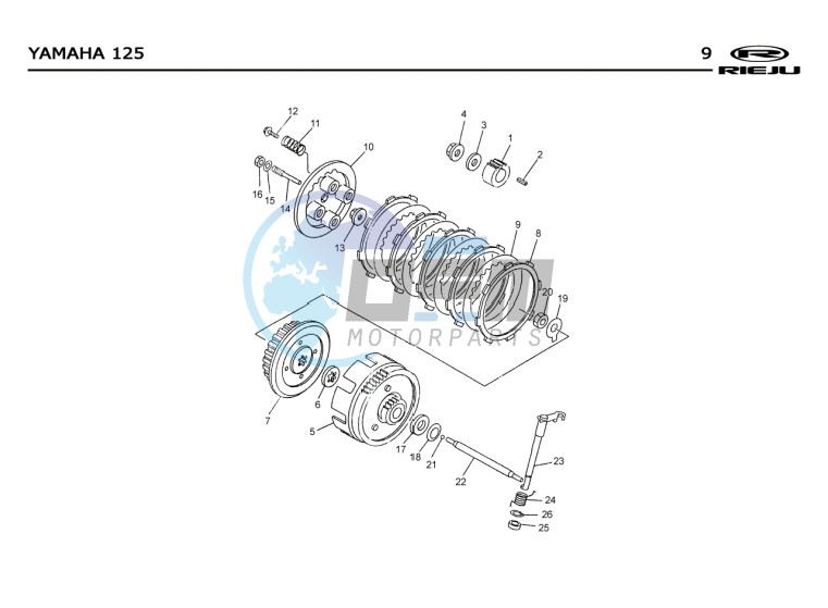 CLUTCH  Yamaha 125 4T EURO2