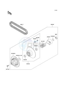 KAF 620 E [MULE 3010 4X4] (E6F-E8F) E8F drawing DRIVEN CONVERTER_DRIVE BELT