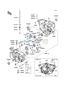 KX250F KX250ZDF EU drawing Crankcase