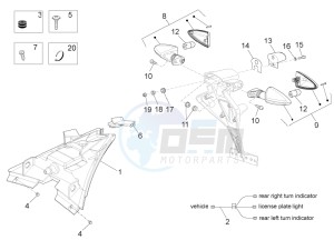 RS 125 4T E4 ABS EMEA EU drawing Rear lights