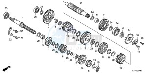 CBR125RC drawing TRANSMISSION