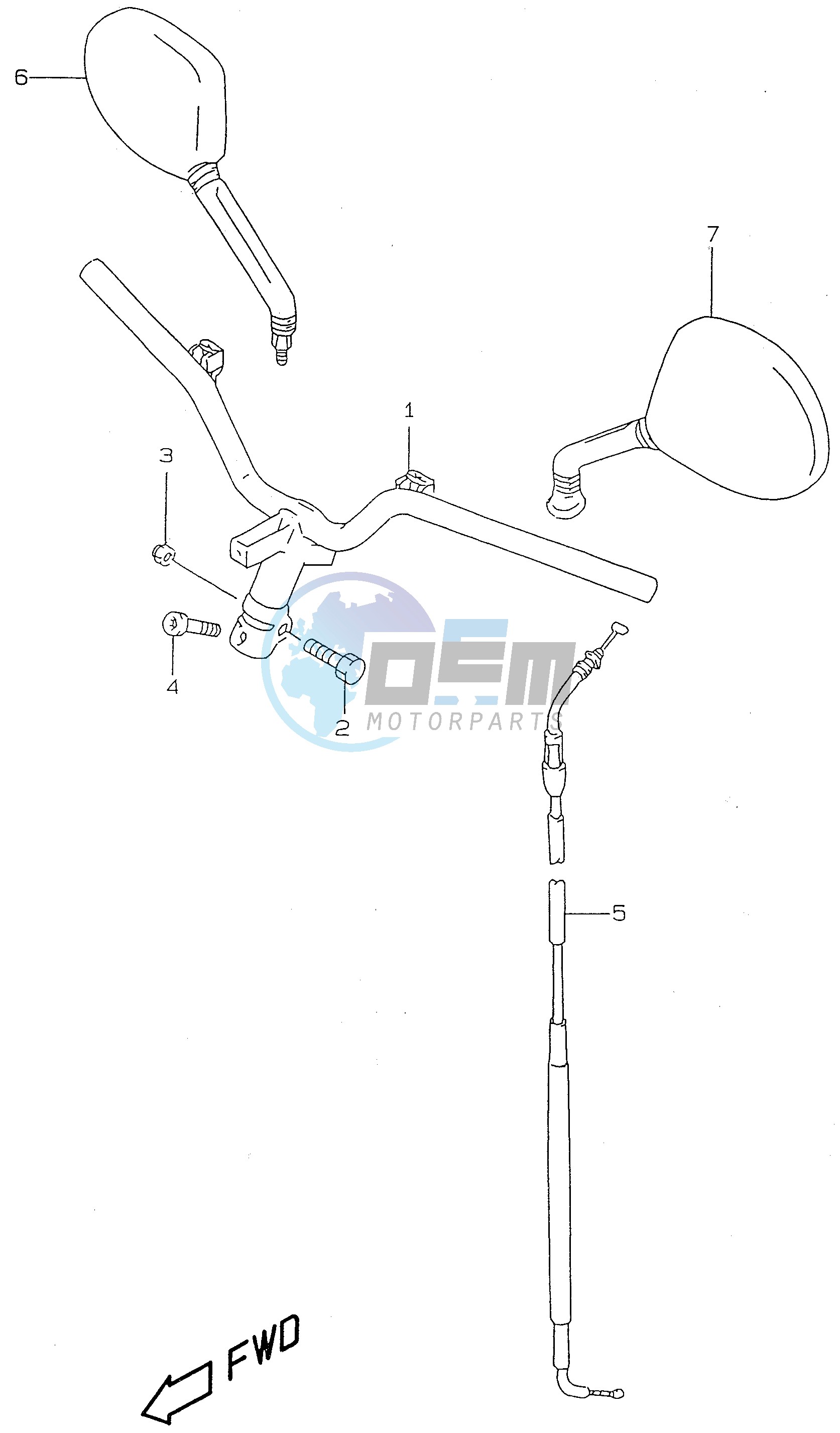 HANDLEBAR (model AY50W WR X Y K1)