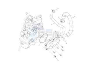 MP3 500 Tourer (USA) USA drawing Cooler pump