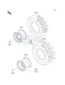 KVF 400 A [PRAIRIE 400 4X4] (A2) [PRAIRIE 400 4X4] drawing WHEELS_TIRES