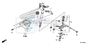 TRX420FA5G TRX420F Europe Direct - (ED) drawing STEERING SHAFT