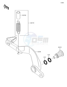 KX85 KX85CEF EU drawing Brake Pedal