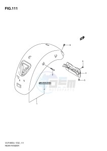 VLR1800 (E2) drawing REAR FENDER (VLR1800L1 E2)