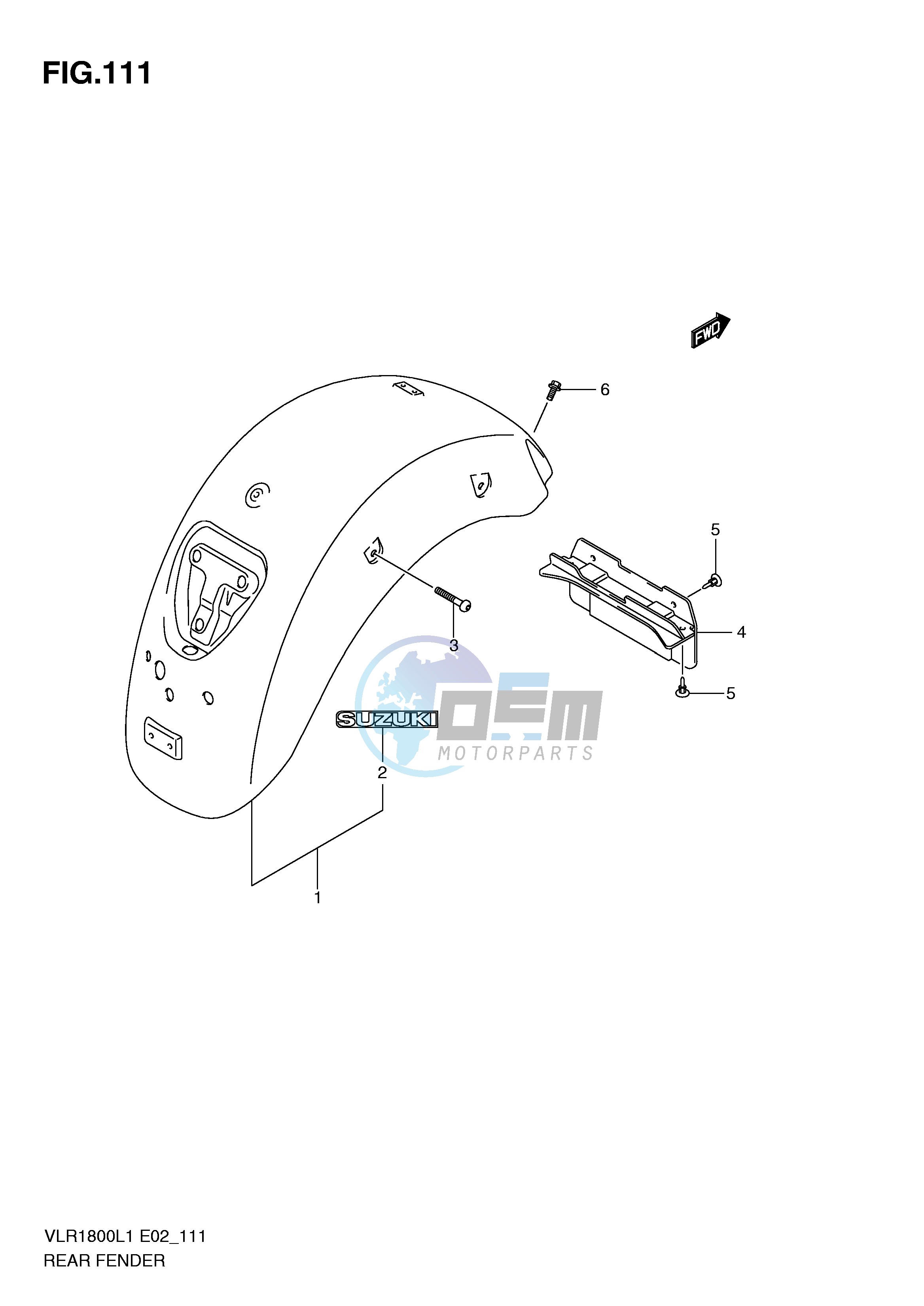 REAR FENDER (VLR1800L1 E2)