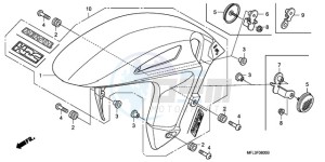 CBR1000RAA BR / ABS - (BR / ABS) drawing FRONT FENDER