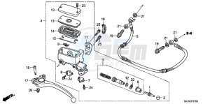 GL1800G GOLDWING 2ED drawing CLUTCH MASTER CYLINDER