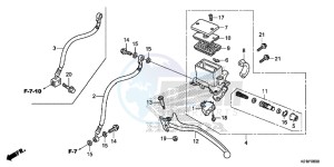 SH125AE SH125A UK - (E) drawing REAR BRAKE MASTER CYLINDER