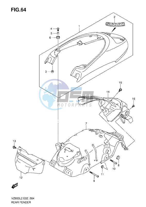 REAR FENDER L2