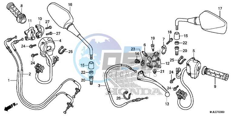 HANDLE LEVER/SWITCH/CABLE (NC750S/SA)