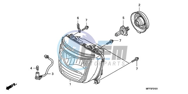 HEADLIGHT (CB1300S/CB1300 SA)