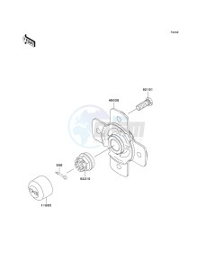 KVF 750 D [BRUTE FORCE 750 4X4I] (D8F-D9F) D8F drawing REAR HUB